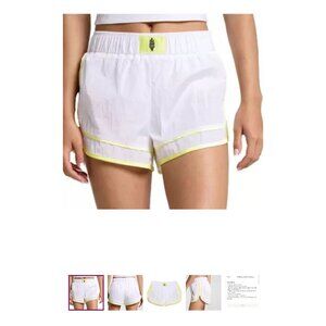 NWT FP Movement Women's Varsity Blues Shorts White Highlighter Size XL
